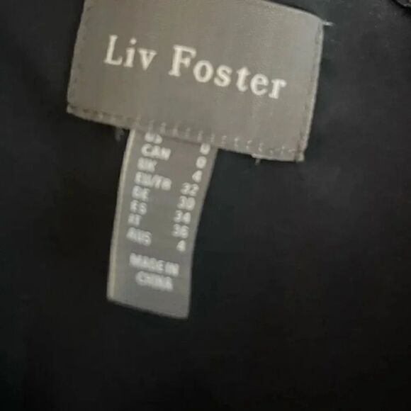 NWT women’s LIV FOSTER twilight navy blue one shoulder crepe maxi formal gown - Picture 7 of 10